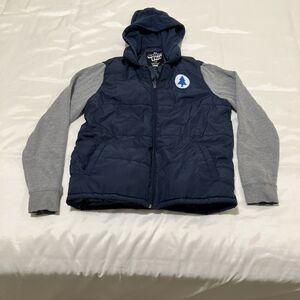 Disney Gravity Falls Unisex Full Zip Puffy Vest Hoodie Jacket Size S Blue